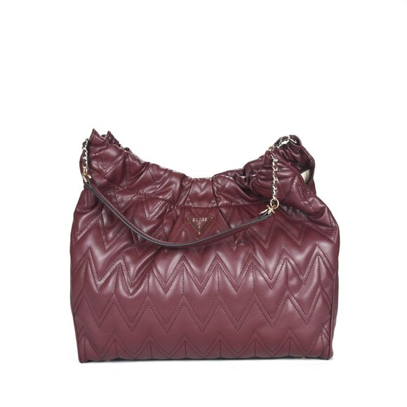 Guess Eda Large Hobo Bag - Burgundy - Picture 2 of 10